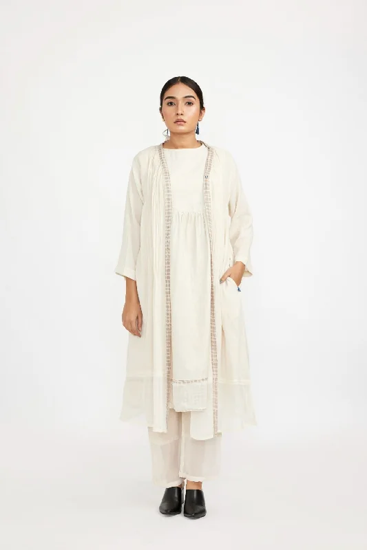 White Long Dress Co-ords