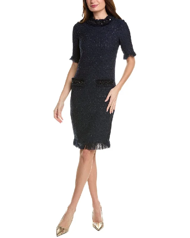 Teri Jon By Rickie Freeman Tweed Sheath Dress
