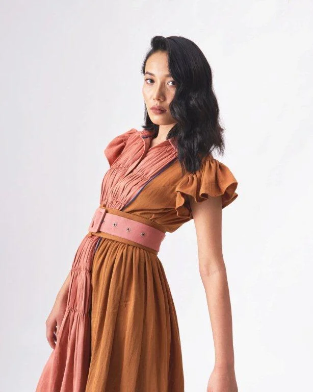 DARLENE - HANDLOOM DENIM A-LINE DRESS
