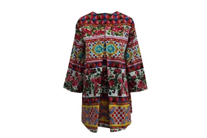 Dolce & Gabbana Dress with Multiple Prints in Multicolor Cotton