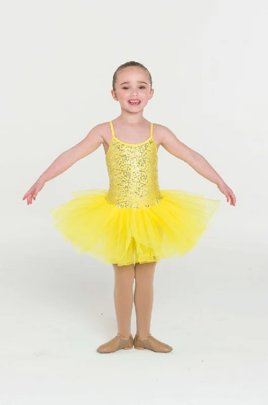 Yellow Sequin Tutu Dress / Clearance