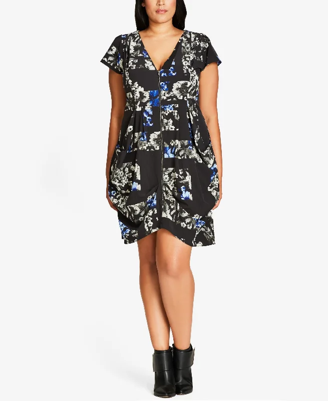 City Chic Trendy Plus Size Printed Tunic Dress