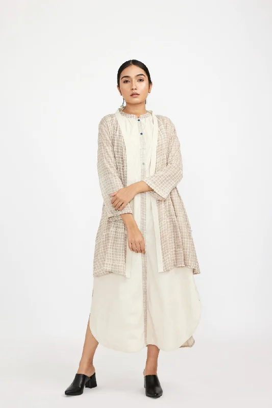 White Dress Co-ord Set