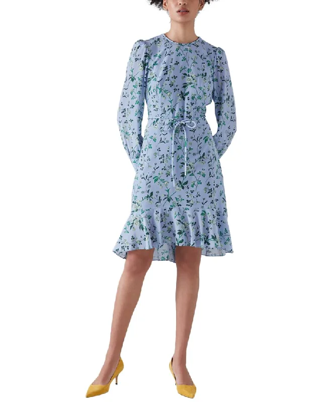 Lk Bennett Emylou Silk A-Line Dress