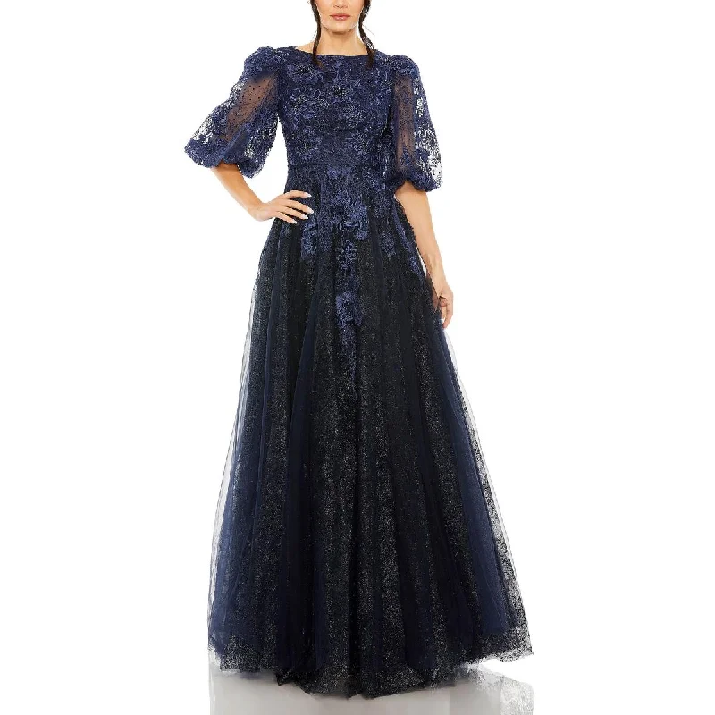 Womens Glitter Embellished Evening Dress