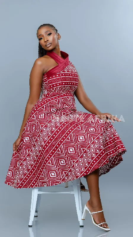 Karoo Dress - Maroon