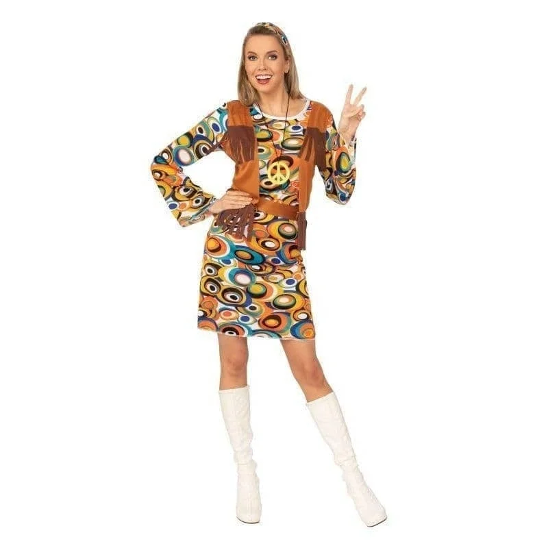 Hippy Mod Dress Ladies Costume