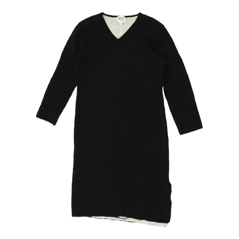 Gianfranco Ferre Forma Womens Wool Short Sleeve Black Dress | Vintage Designer
