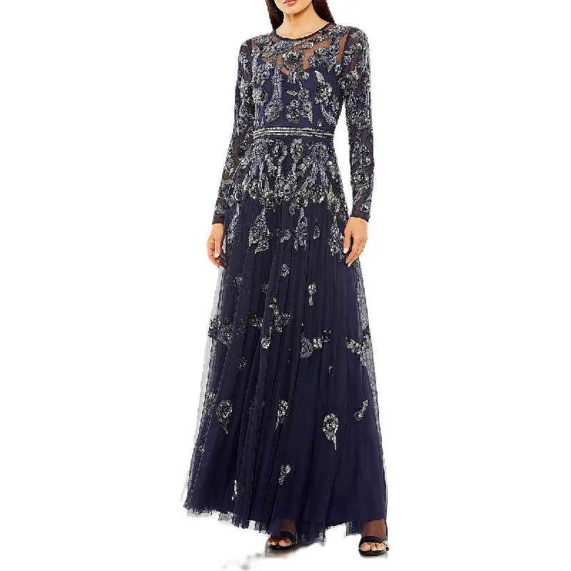 Womens Embellished Formal Evening Dress