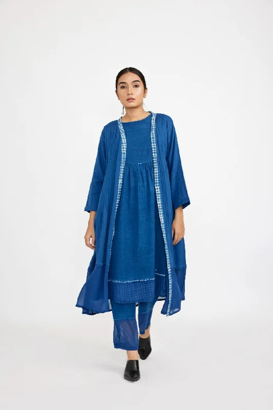 Blue Long Dress Co-ords