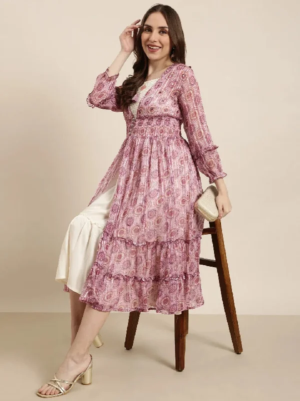 Women Cream Solid Empire Dress-BC-BK-512-Cream