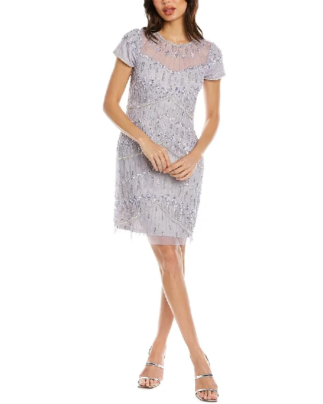 Aidan Mattox Bead Embellished Mini Dress Elegant Vintage Mini Dress