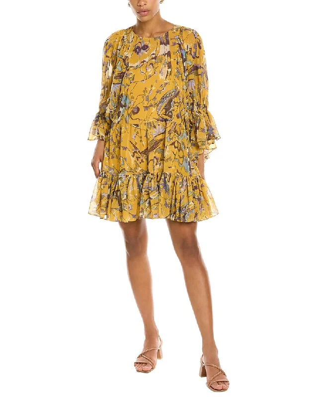 Ted Baker Tiered Mini Dress Comfortable Smocked Mini Dress