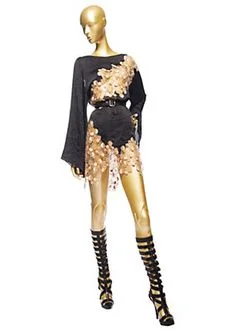 Versace - Macrame Belted Nude + Black Long Sleeve Mini Dress - IT 42 Elegant Satin Mini Dress Versace - Macrame Belted Nude + Black Long Sleeve Mini Dress - IT 42 Elegant Satin Mini Dress
