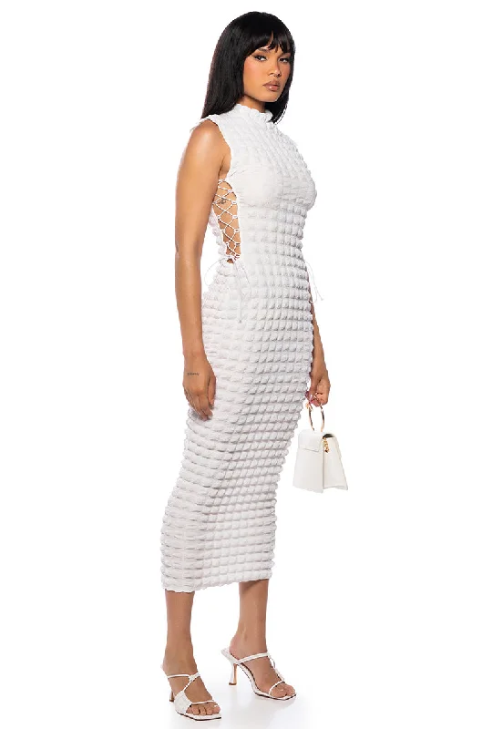 BUSY GAL SLEEVELESS MOCK NECK MAXI DRESS Comfortable Plunging Neckline Maxi Dress