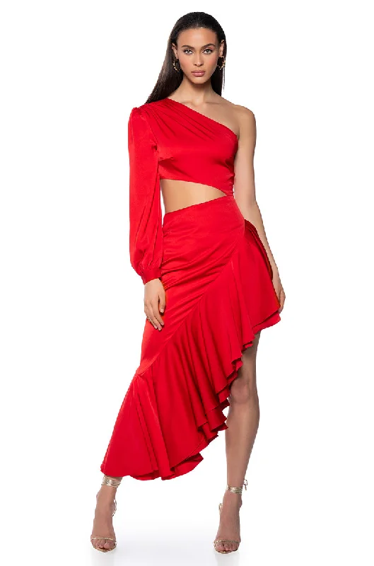 CHA CHA CUT OUT HIGH LOW MAXI DRESS Classic A-Line Maxi Dress
