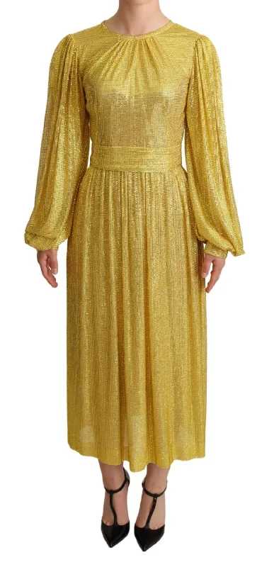 Crystal Embellished Pleated Maxi Dress Trendy Button Front Maxi Dress