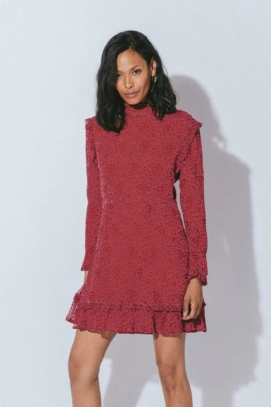Cleobella Dixie Mini Dress in Kerala Block Print Fashionable Boho-Chic Mini Dress