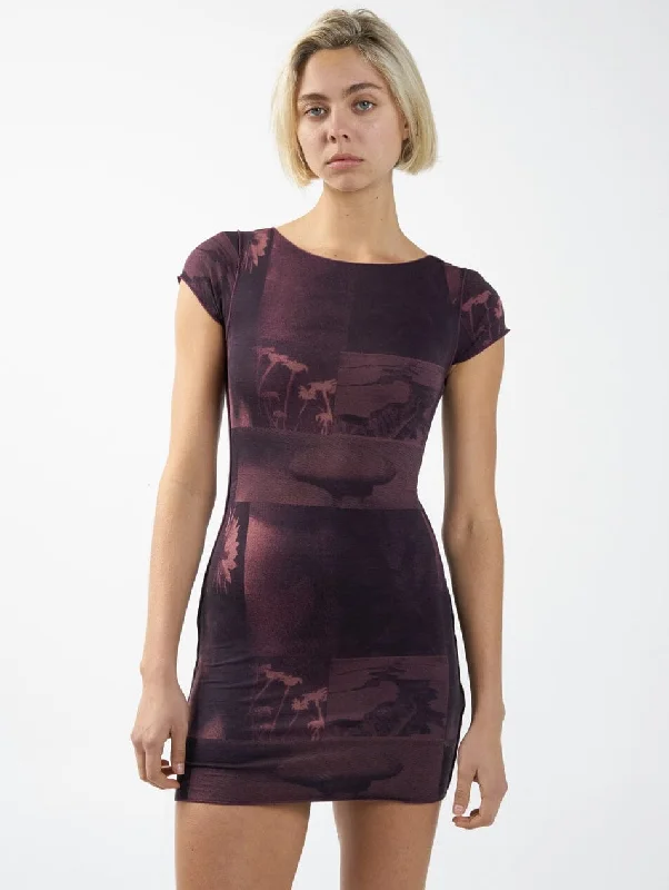 Earth Vibrations Mini Dress - Black Stylish Short Sleeve Mini Dress