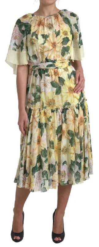 Elegant Silk Floral Maxi Dress Trendy Maxi Dress with Straps