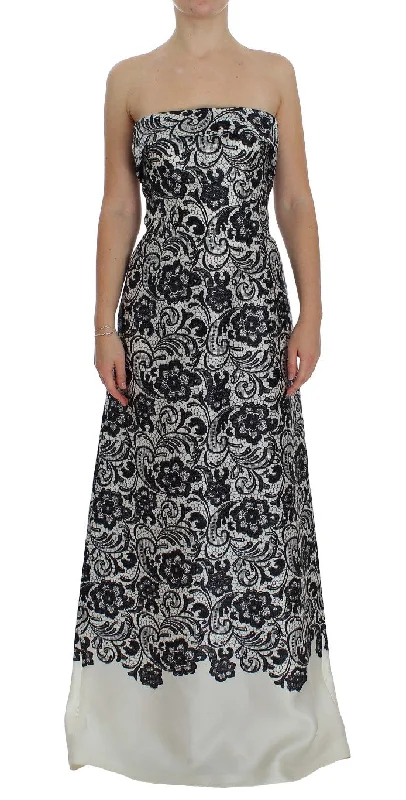 Elegant Silk Lace Corset Maxi Dress Cozy Spaghetti Strap Maxi Dress