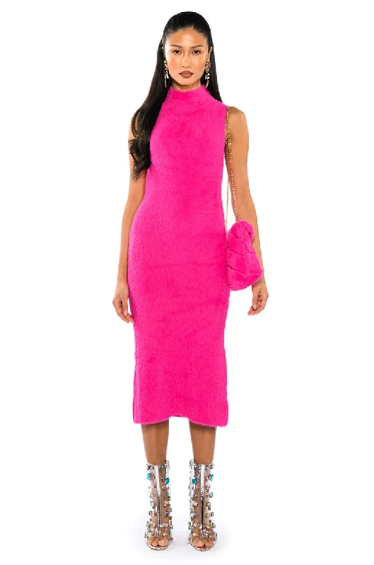 ELLORY TEXTURED KNIT MAXI DRESS Comfortable Satin Maxi Dress