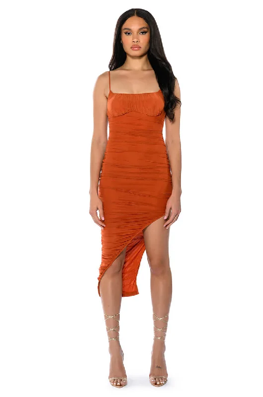 ENTERTAIN YOU RUCHED MAXI DRESS Trendy V-Neck Maxi Dress