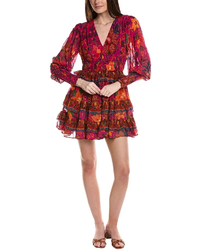 FARM Rio Tropical Tapestry Mini Dress Cozy T-Shirt Mini Dress