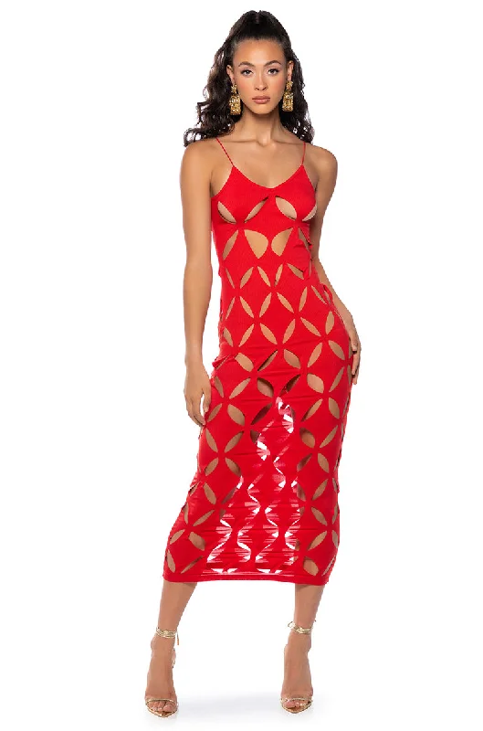 ISLAND VIBES CUTOUT TANK MAXI DRESS Trendy A-Line Maxi Dress