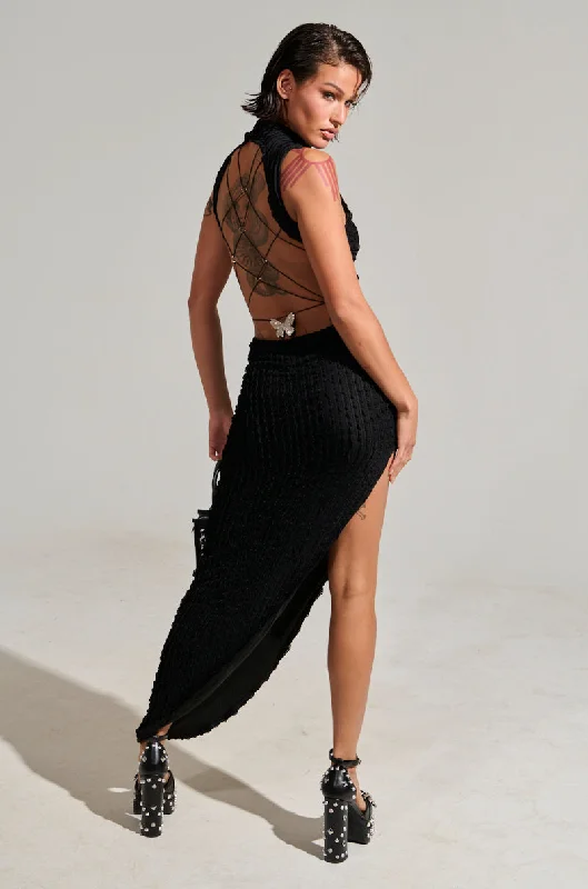 LET LOOSE MESH MAXI DRESS Stylish Empire Waist Maxi Dress