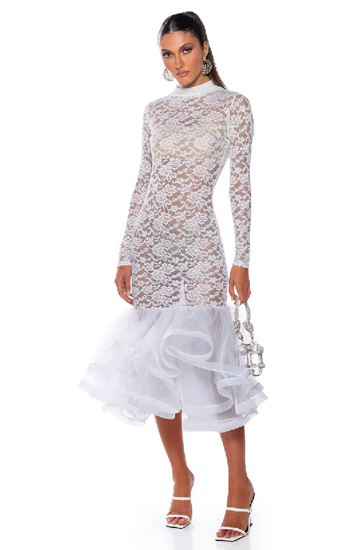 NIGHT OF MY LIFE LACE MAXI DRESS Classic Strapless Maxi Dress