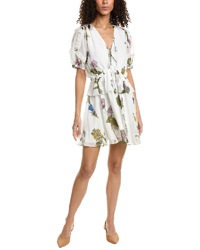 Ted Baker Chiffon Mini Dress Stylish Floral Print Mini Dress