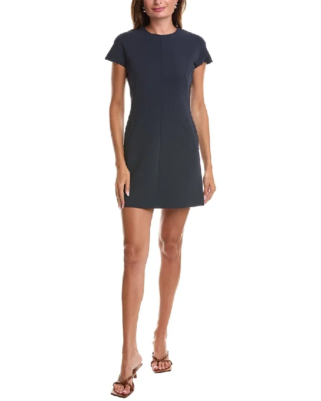 Theory Admiral Crepe Dolman Mini Dress Stylish Button-Down Mini Dress