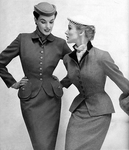 Adrianna - 1950s vintage suit pencil skirt wool skirt breathable