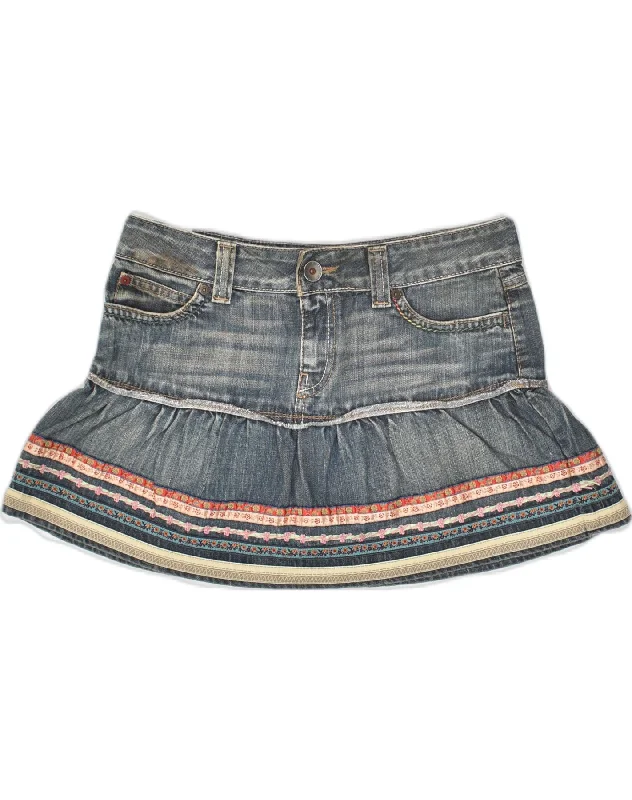 BENETTON Womens Low Waist Mini Denim Skirt IT 42 Medium W32 Blue Cotton cashmere skirt plush BENETTON Womens Low Waist Mini Denim Skirt IT 42 Medium W32 Blue Cotton cashmere skirt plush
