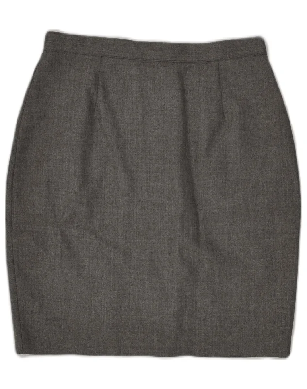 BENETTON Womens Pencil Skirt IT 42 Medium W27 Grey New Wool pencil skirt chic