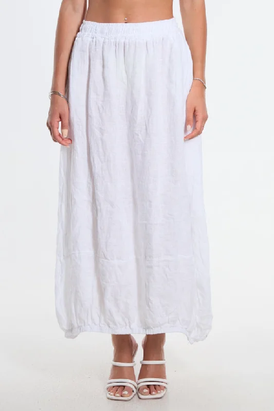 Farren Linen Balloon Bottom Skirt (SL110) lace skirt intricate