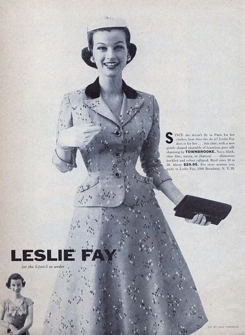 FAYE - vintage 1950s suit with Aline skirt chiffon skirt airy