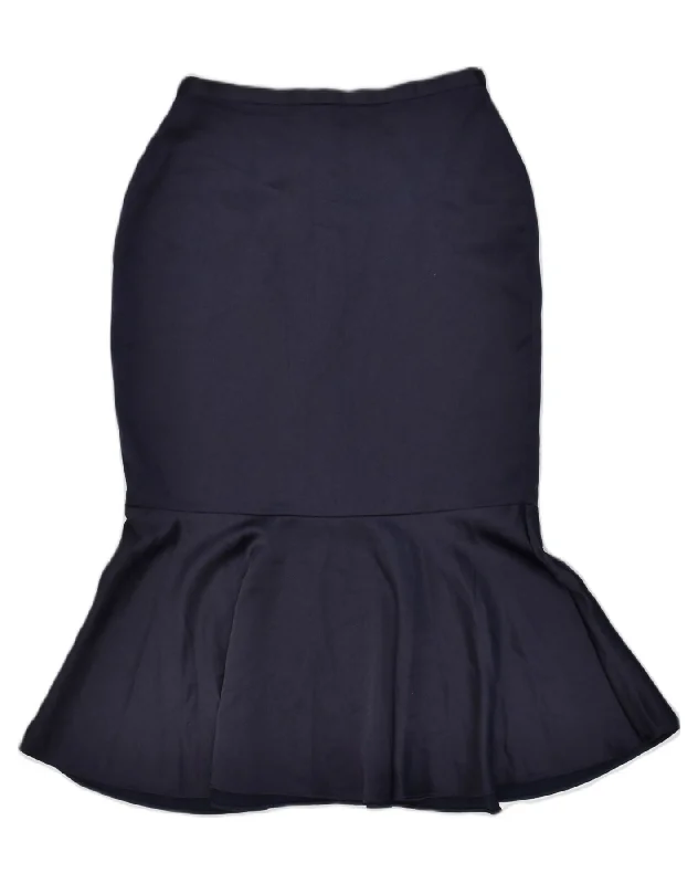 HOBBS Womens Trumpet Skirt UK 10 Small W28  Navy Blue Viscose vintage skirt charm