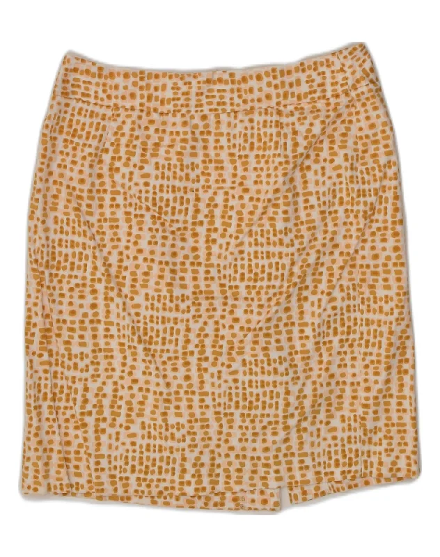 J. CREW Womens Straight Skirt US 8 Medium W30 Beige Spotted Cotton modal blend skirt J. CREW Womens Straight Skirt US 8 Medium W30 Beige Spotted Cotton modal blend skirt