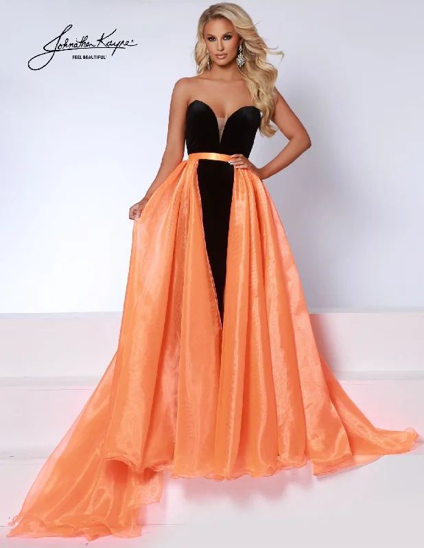 Johnathan Kayne Overskirt Organza Detachable Pageant Accessory Formal Wear Wire Hem Long zip skirt side Johnathan Kayne Overskirt Organza Detachable Pageant Accessory Formal Wear Wire Hem Long zip skirt side