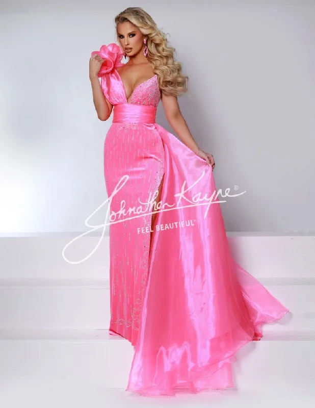 Johnathan Kayne Overskirt 2 Size 6 Neon Pink One Shoulder Ruffle Pageant Overskirt Organza Formal Accessory elastic waist skirt Johnathan Kayne Overskirt 2 Size 6 Neon Pink One Shoulder Ruffle Pageant Overskirt Organza Formal Accessory elastic waist skirt