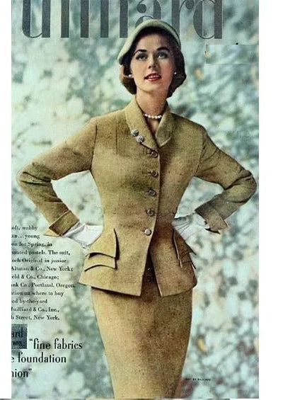 Julie Vintage Suit With Pencil Skirt leather skirt durable