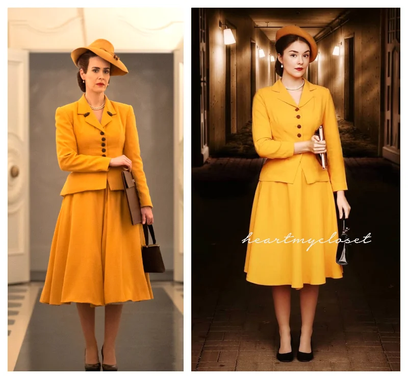 Siri- vintage 1950s suit with swing skirt lace skirt intricate