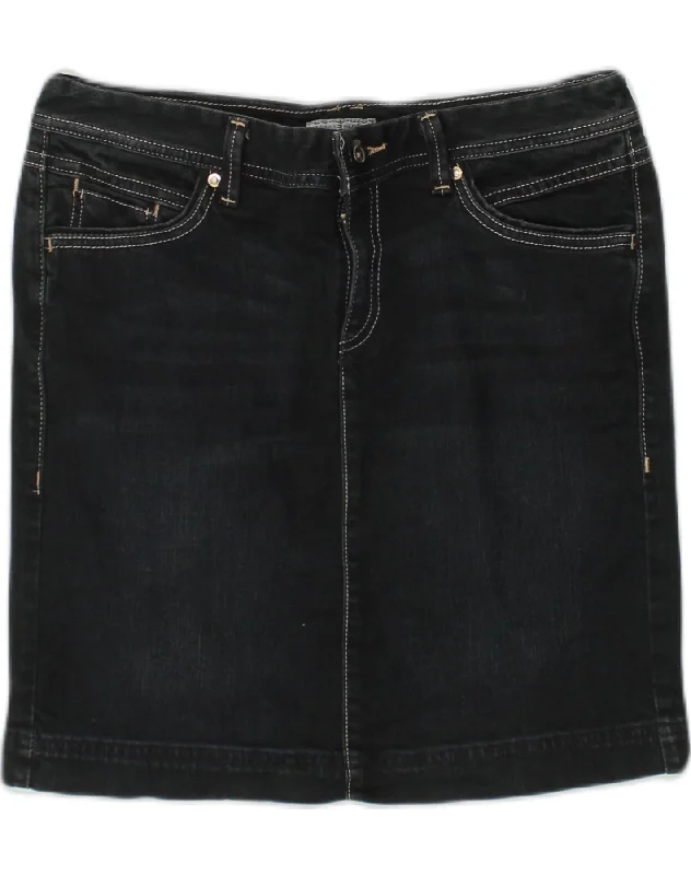 TOMMY HILFIGER Womens Denim Skirt US 6 Medium W30 Navy Blue Cotton breathable skirt fabric TOMMY HILFIGER Womens Denim Skirt US 6 Medium W30 Navy Blue Cotton breathable skirt fabric