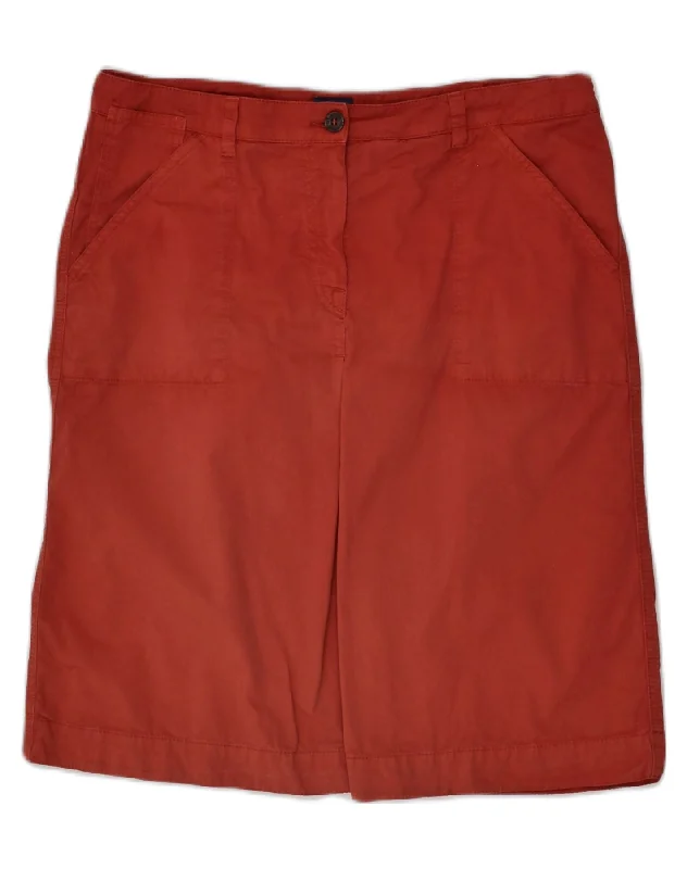 TRUSSARDI JEANS Womens Straight Skirt IT 48 XL W34 Red Cotton relaxed fit skirt