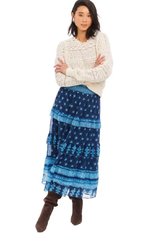 Valerie Midi Skirt leather skirt bold