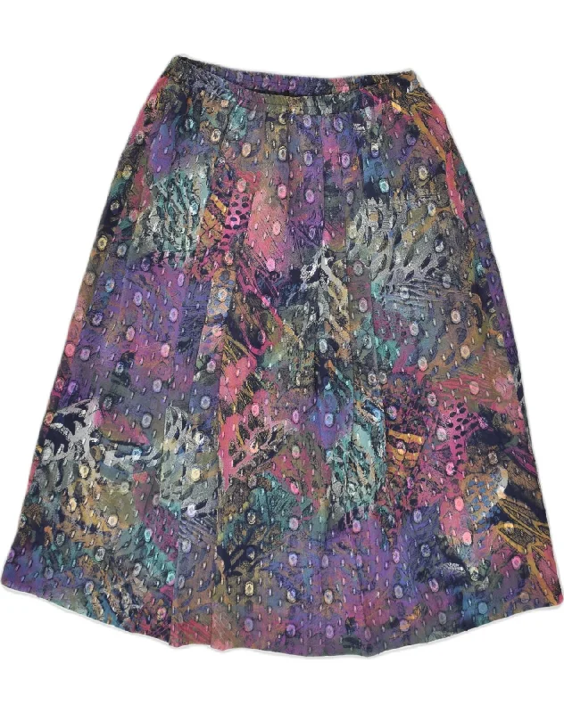 VINTAGE Womens Crazy Pattern A-Line Skirt EU 40 Medium W30 Multicoloured slim fit skirt VINTAGE Womens Crazy Pattern A-Line Skirt EU 40 Medium W30 Multicoloured slim fit skirt