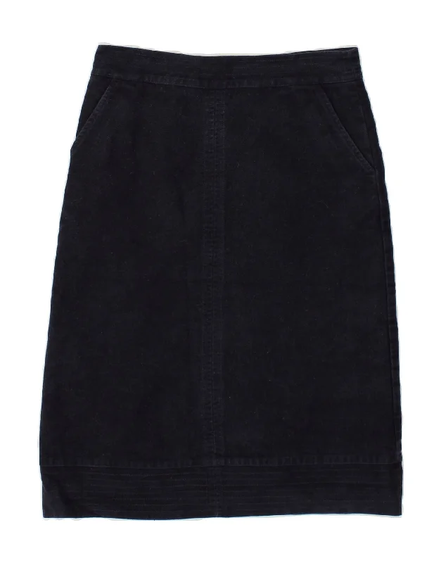 BODEN Womens Midi Skirt UK 10 Small W28 Navy Blue Cotton chiffon skirt delicate