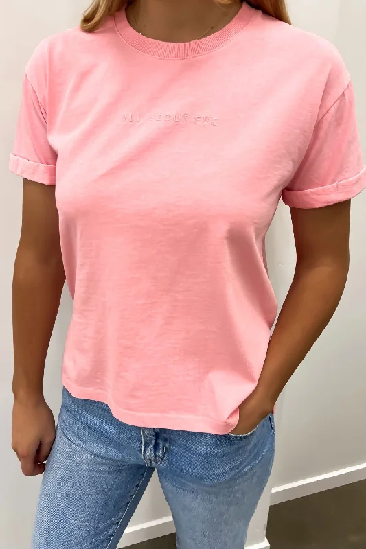 AAE Washed Tee Pale Pink Handmade Hand-knitted Hand-woven
